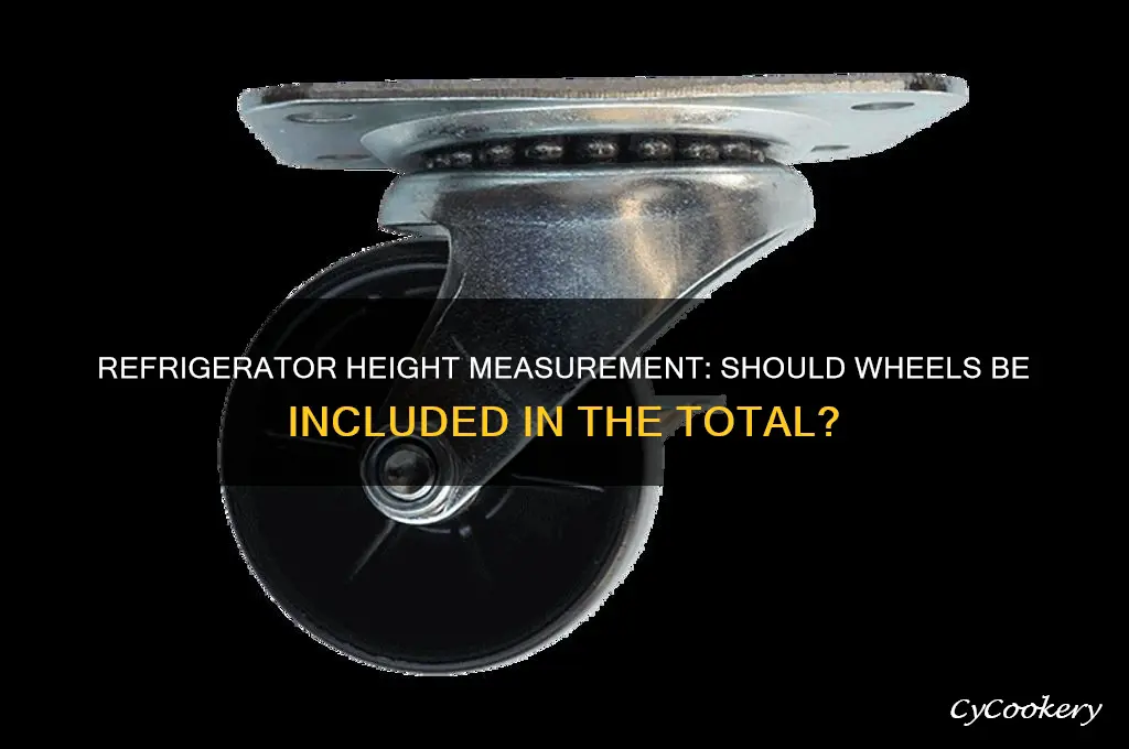 do you include wheels when determining height of refrigerator