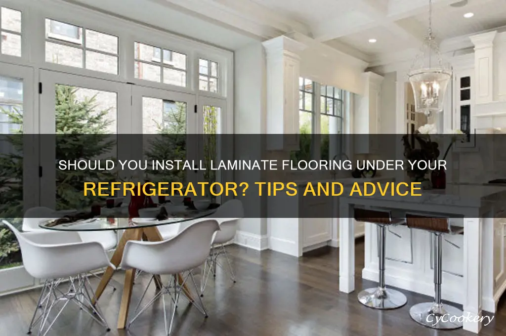 do you install laminate flooring under a refrigerator