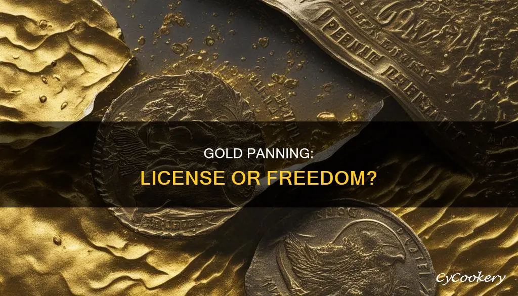 do you need a licence for gold panning