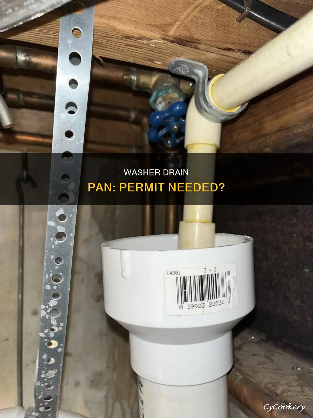 do you need a permit to install washer drain pan