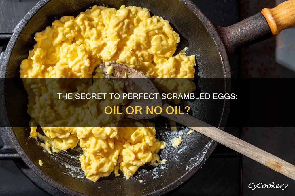 do you need oil in pan when scrambling eggs