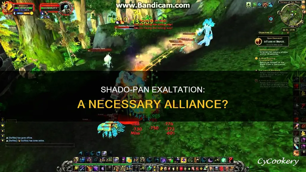 do you need to be exalted with shado-pan