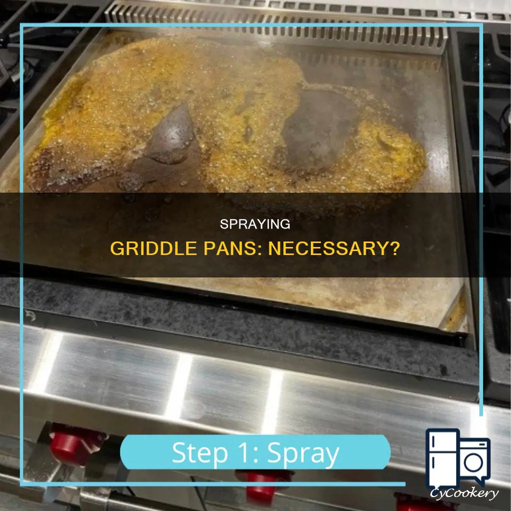 do you need to spray griddle pan