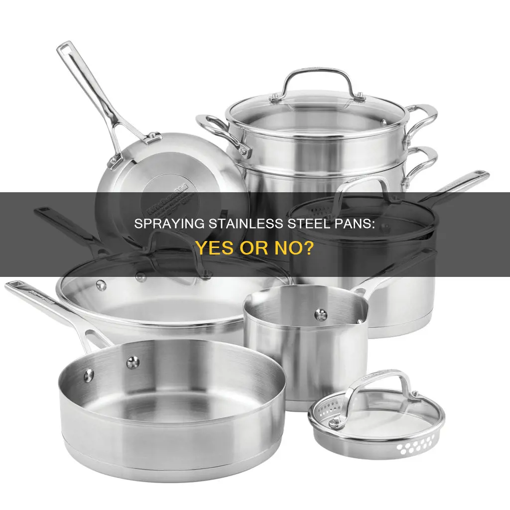 do you need to spray stainless steel pans