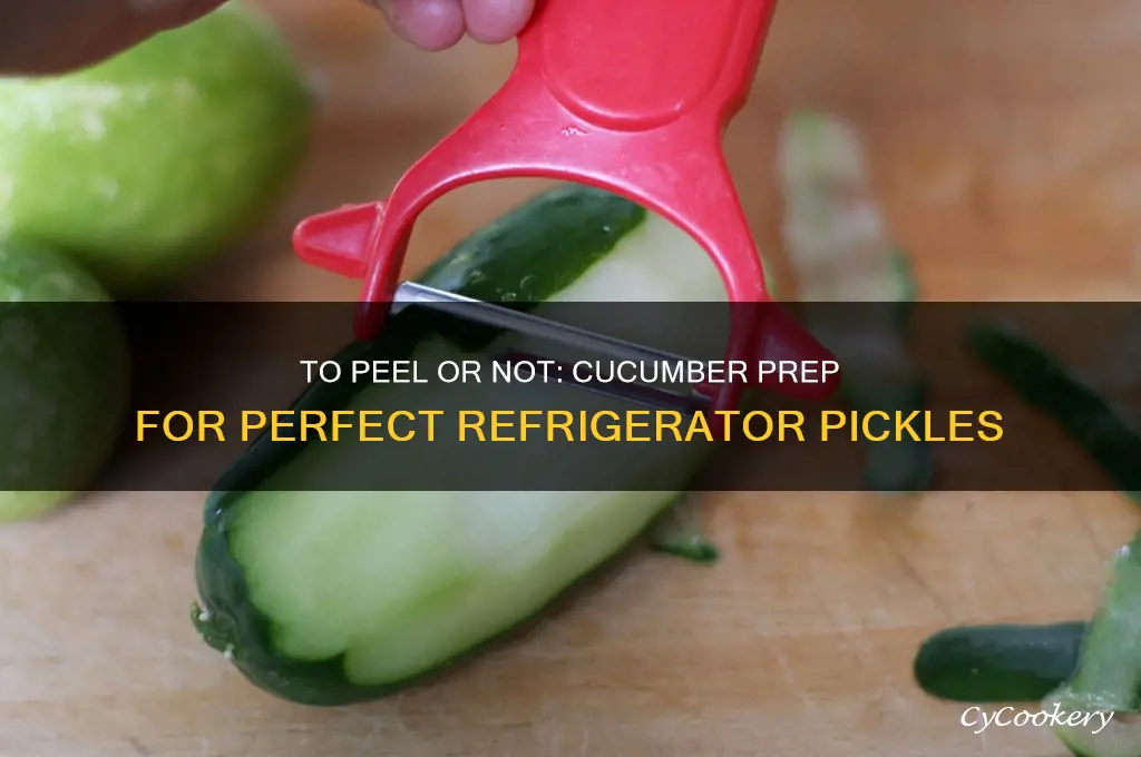 do you peel cucumbers before making refrigerator pickles