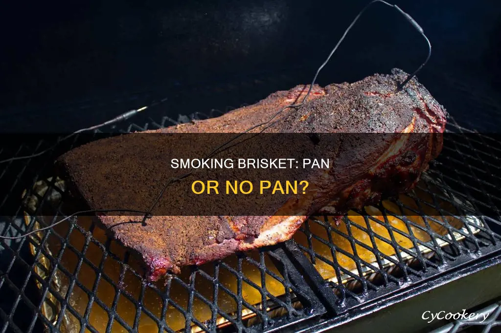 do you put brisket in a pan when smoking