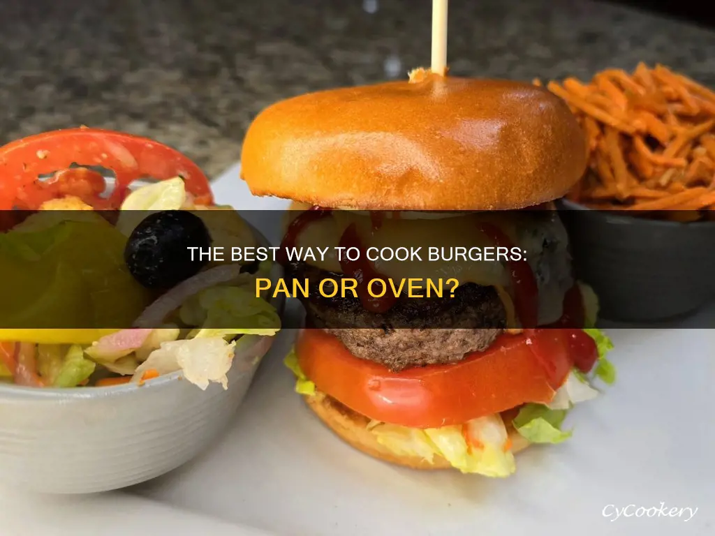 do you put burgers in oven after pan