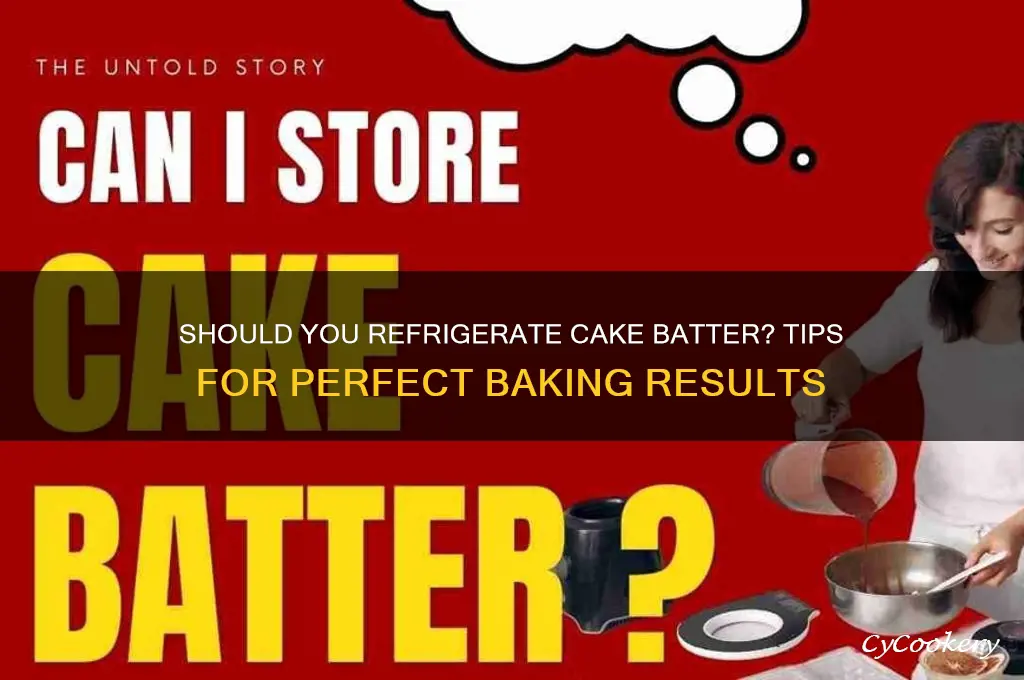 do you put cake batter in the refrigerator