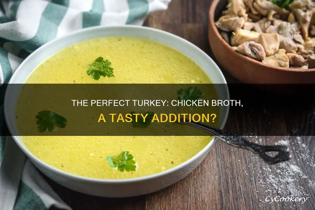 do you put chicken broth in turkey pan