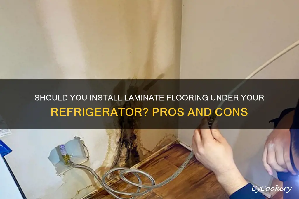 do you put laminate flooring under refrigerator