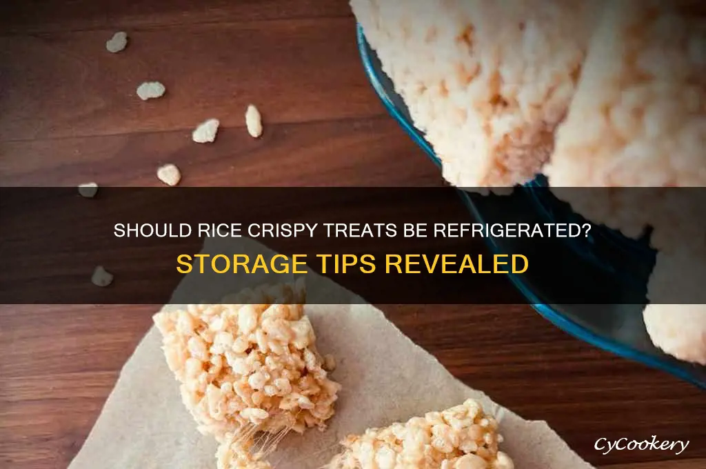 do you put rice crispy treats in the refrigerator