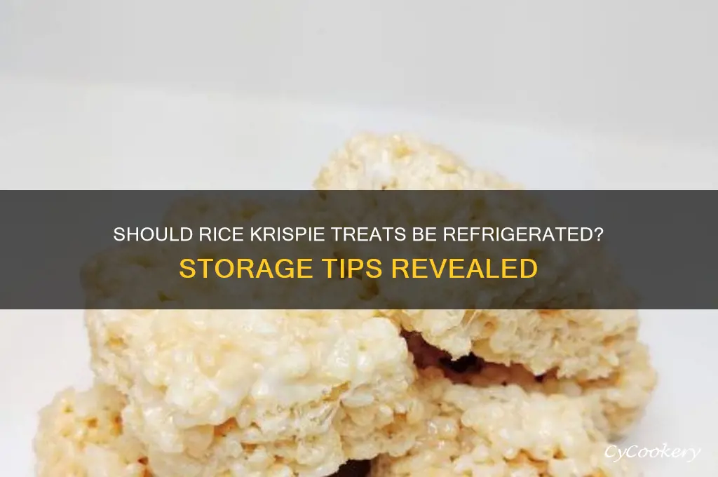 do you put rice krispie treats in the refrigerator