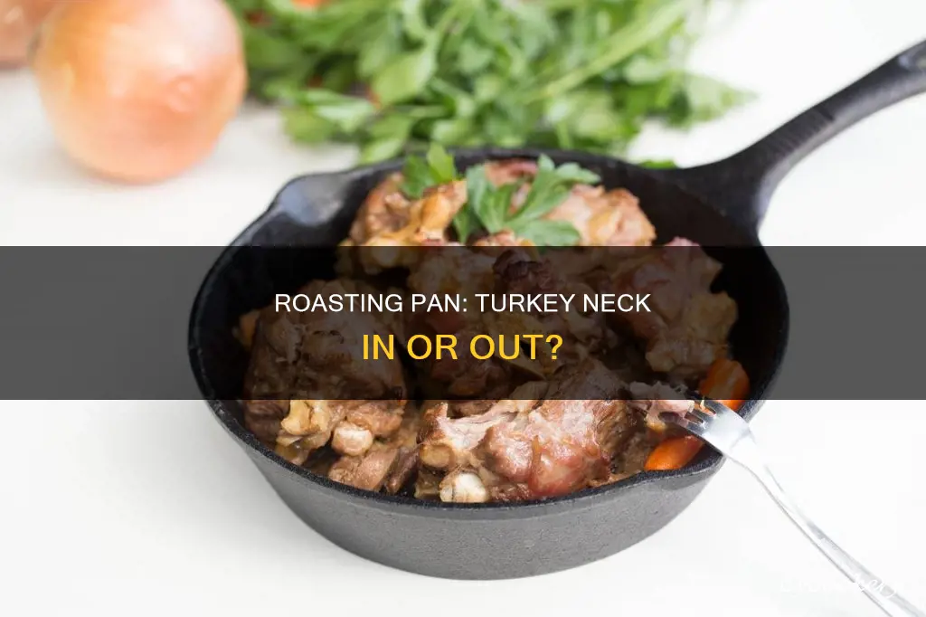 do you put turkey neck in roasting pan with turkey