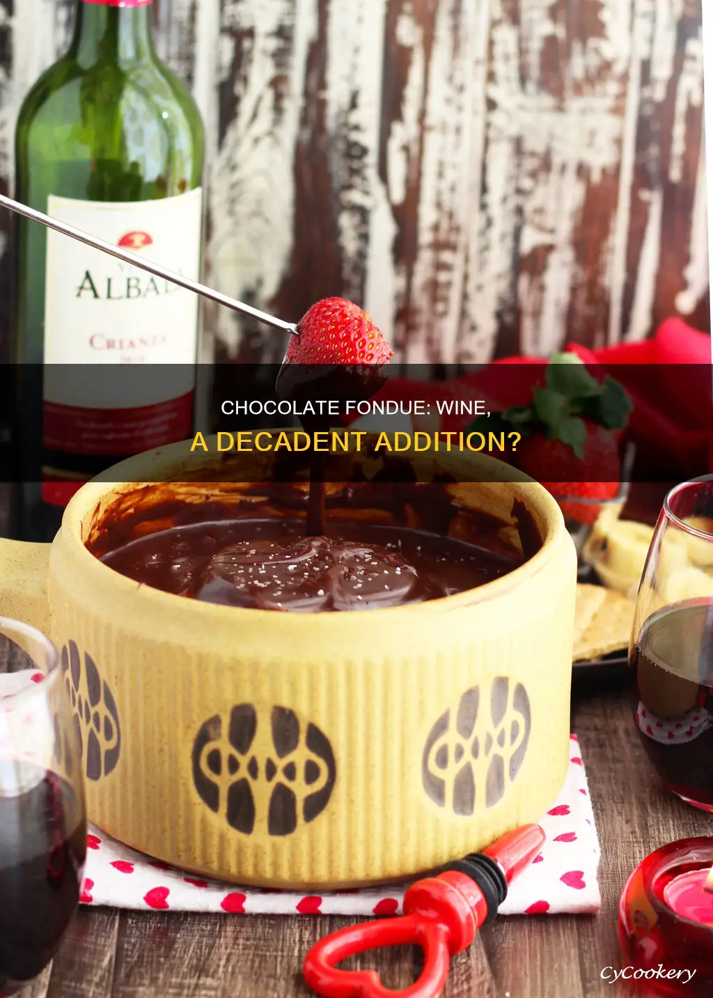 do you put wine in chocolate fondue