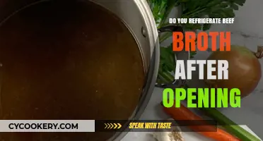 Refrigerating Beef Broth: Essential Tips After Opening the Container