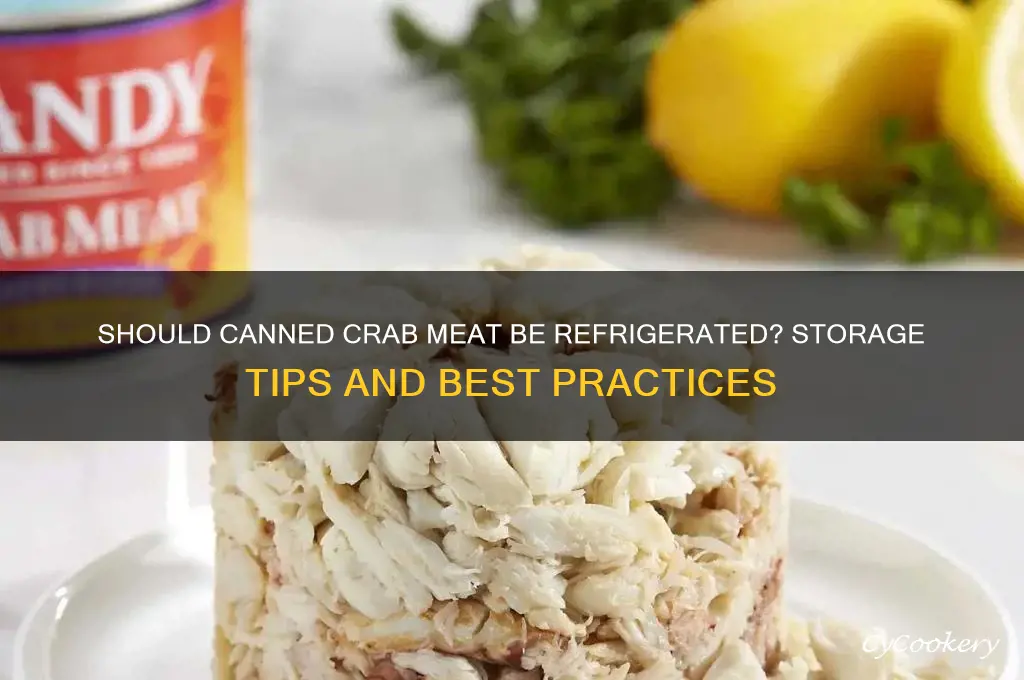 do you refrigerate canned crab meat
