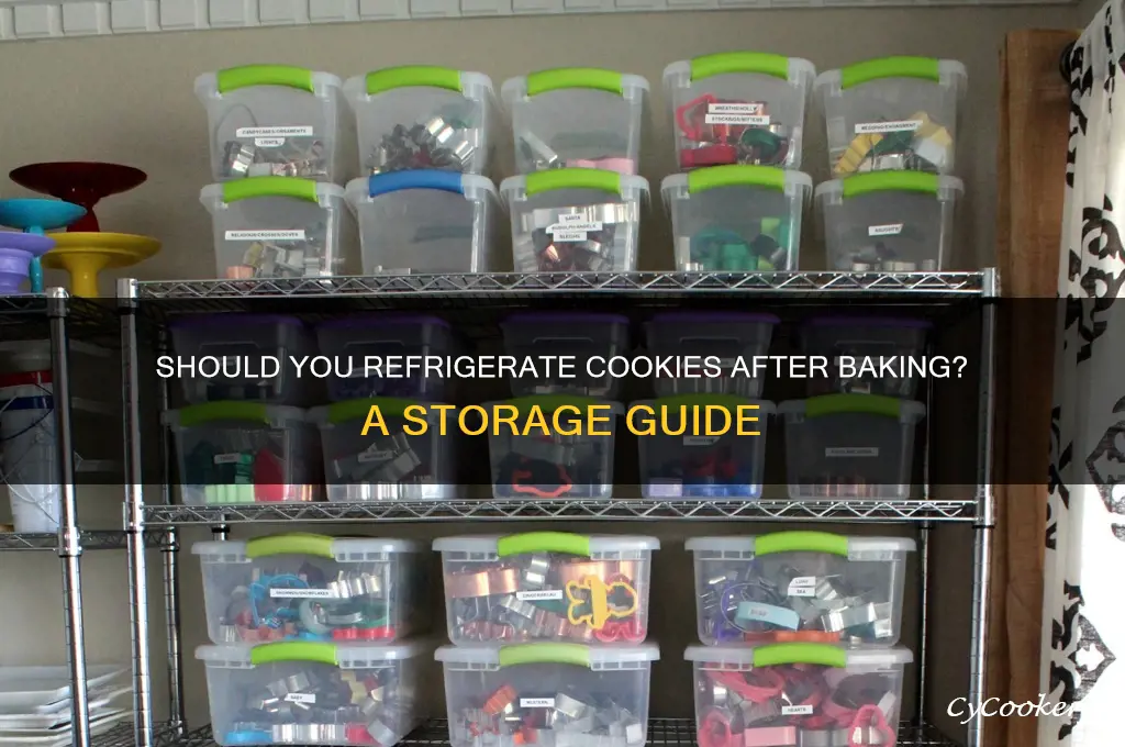 do you refrigerate cookies after baking them