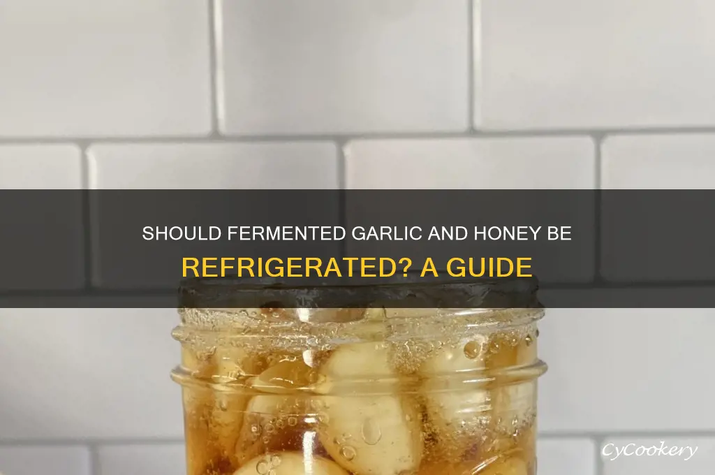 do you refrigerate fermented garlic and honey