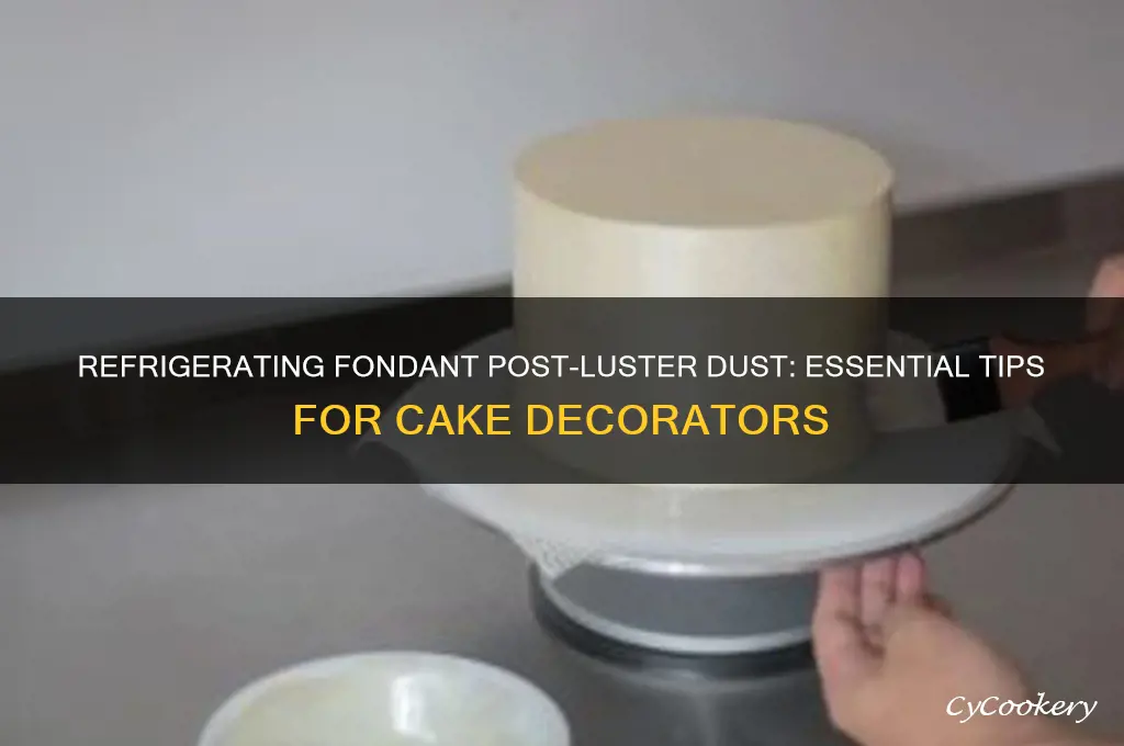 do you refrigerate fondant after applying luster dust