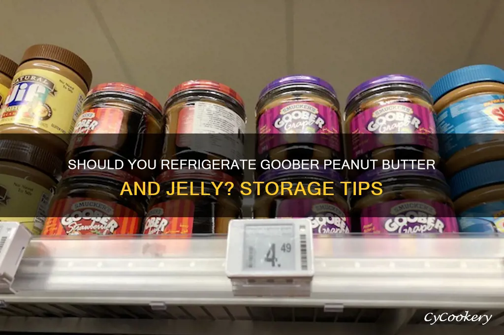 do you refrigerate goober peanut butter and jelly