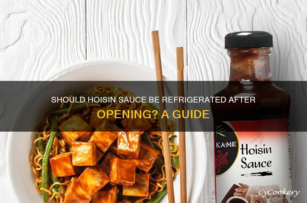 do you refrigerate hoisin sauce after opening
