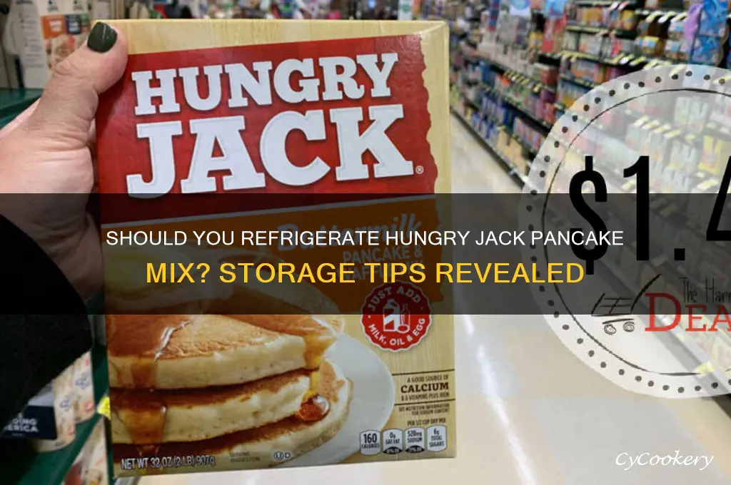 do you refrigerate hungry jack pancake mix