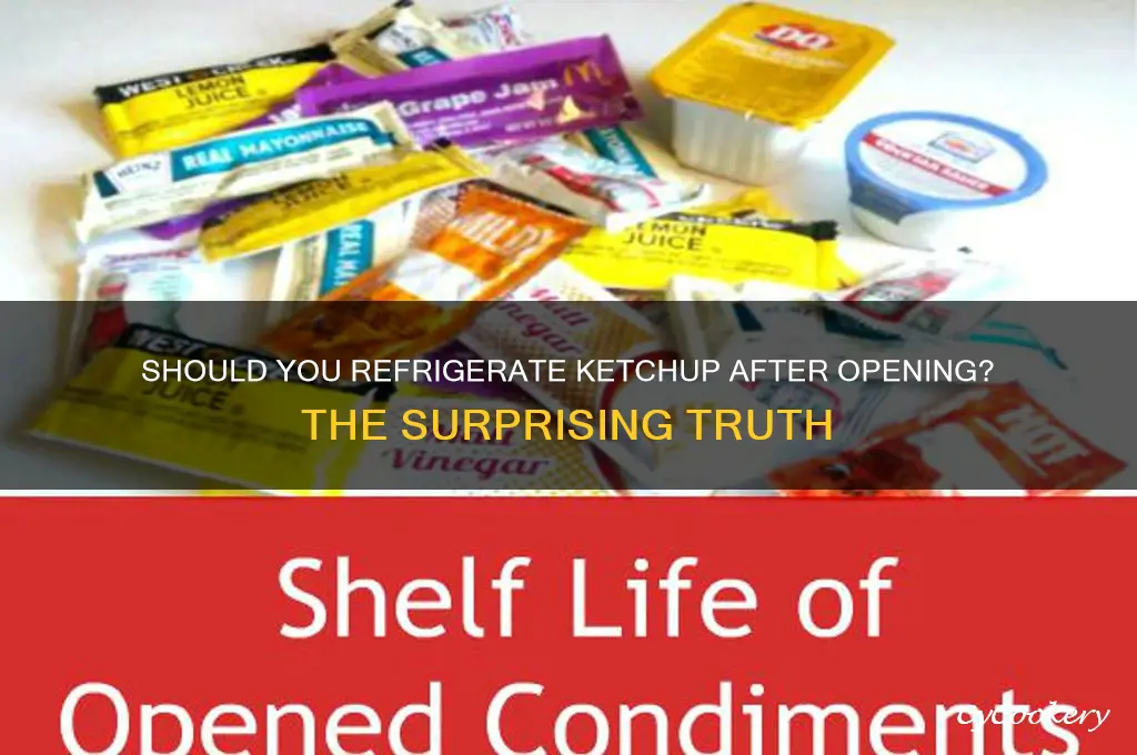 do you refrigerate ketchup after its opened