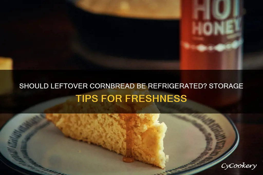 do you refrigerate left over corn bread