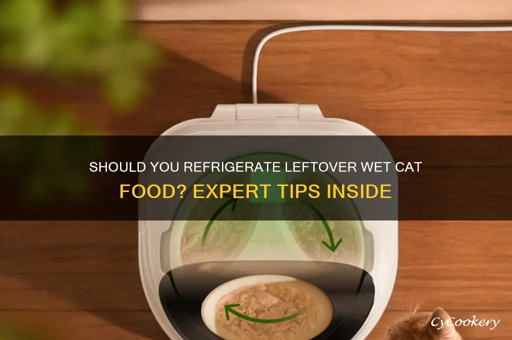 do you refrigerate leftover wet cat food