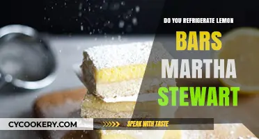 Martha Stewart's Lemon Bars: To Refrigerate or Not?