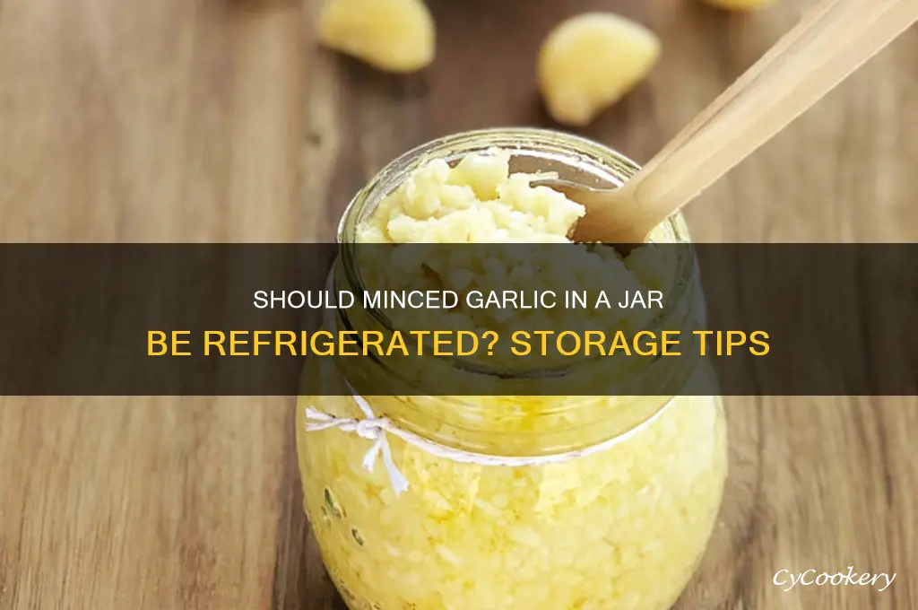 do you refrigerate minced garlic in a jar