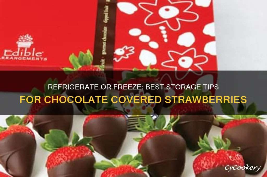 do you refrigerate or freeze chocolate covered strawberries