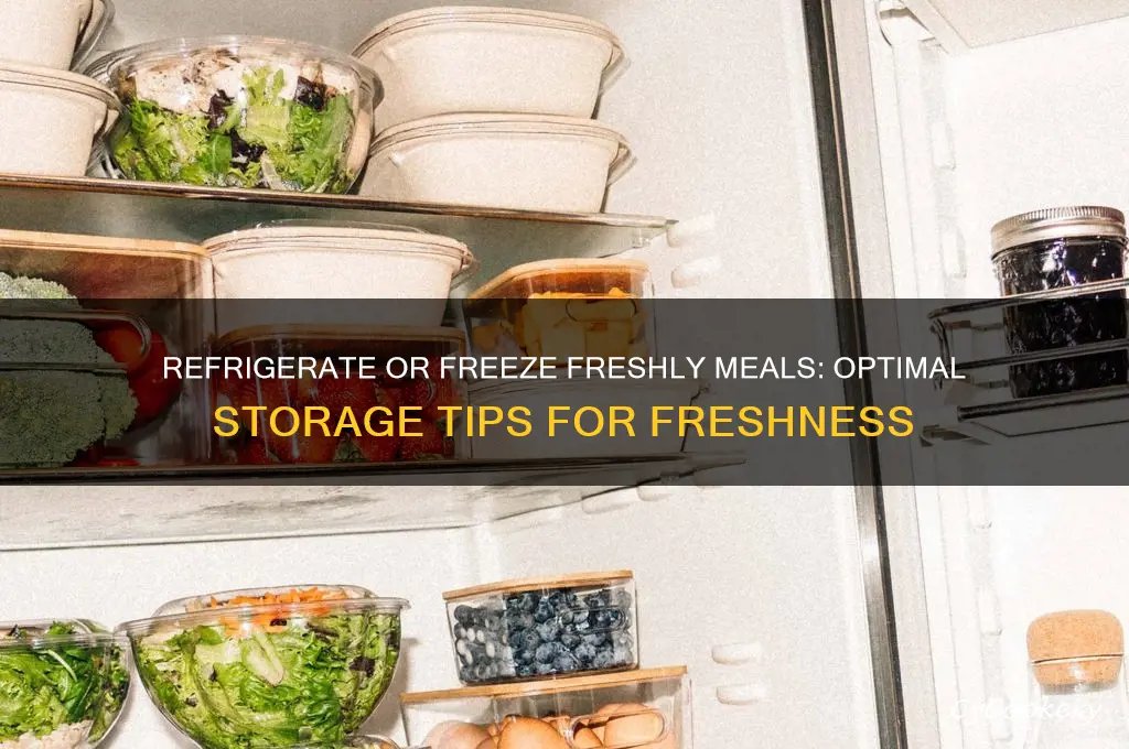 do you refrigerate or freeze freshly meals