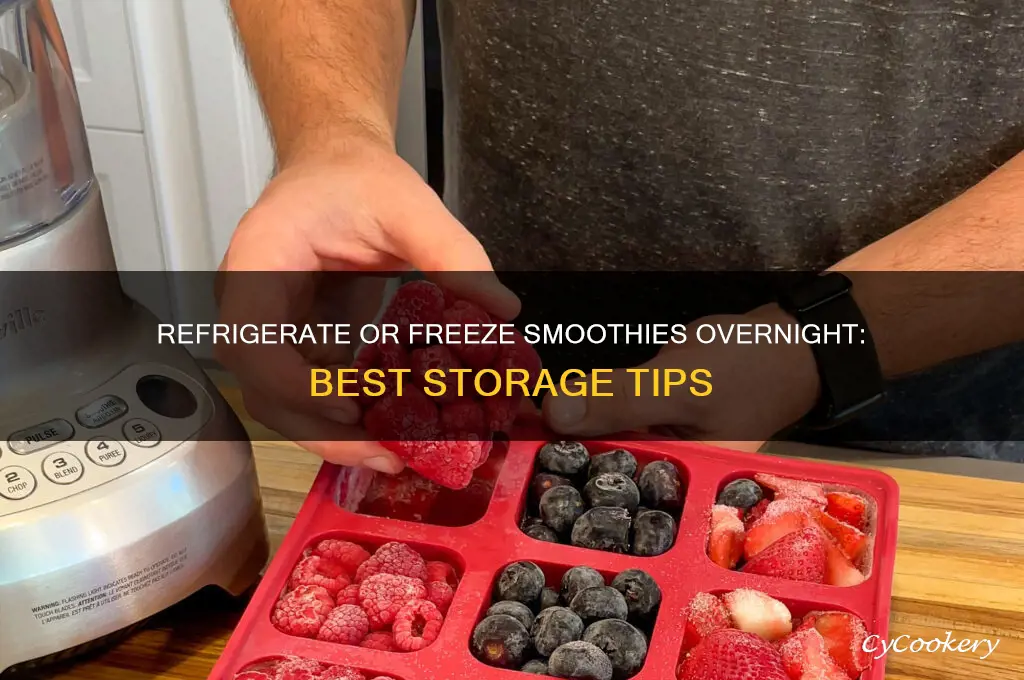do you refrigerate or freeze smoothies overnight