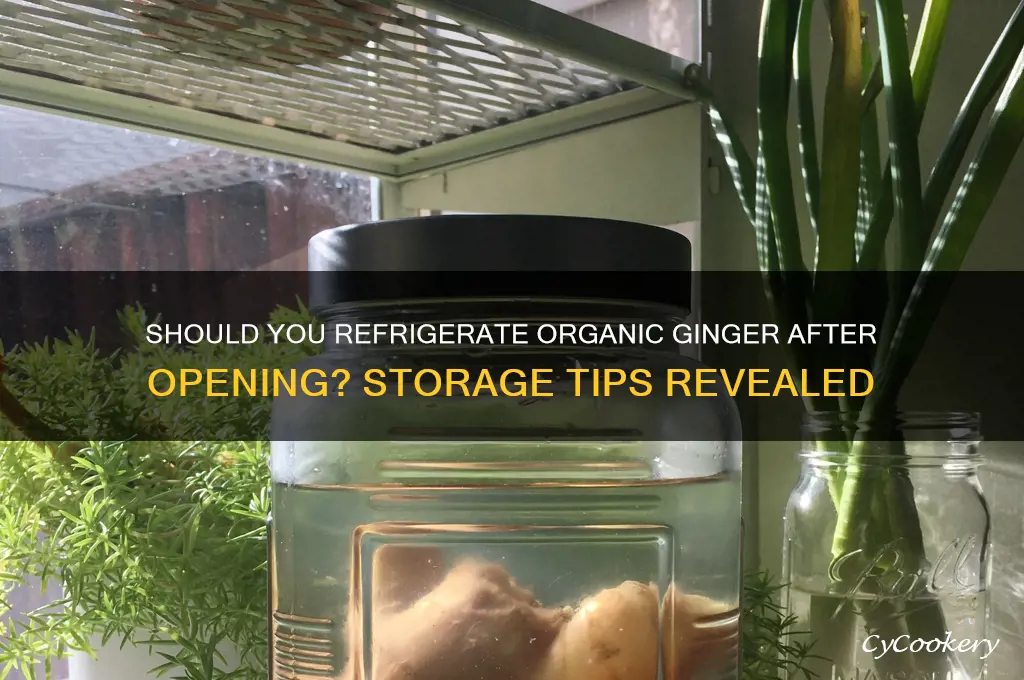 do you refrigerate organic ginger after openimg