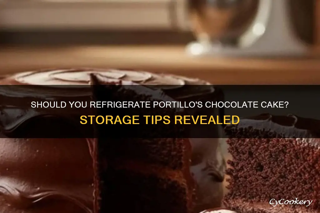 do you refrigerate portillo