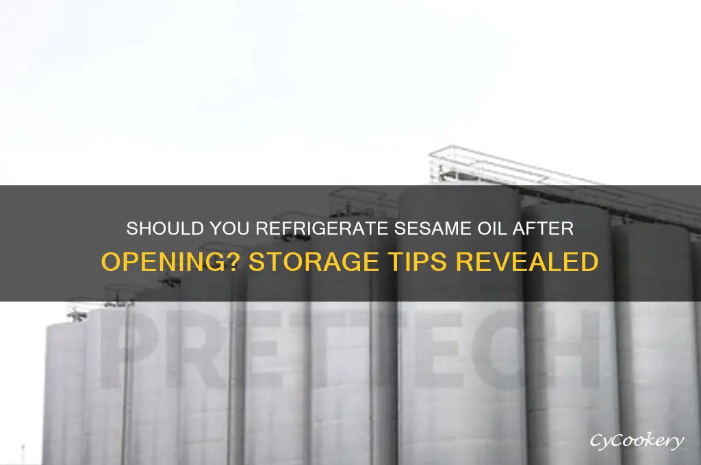 do you refrigerate sesame oil after opening