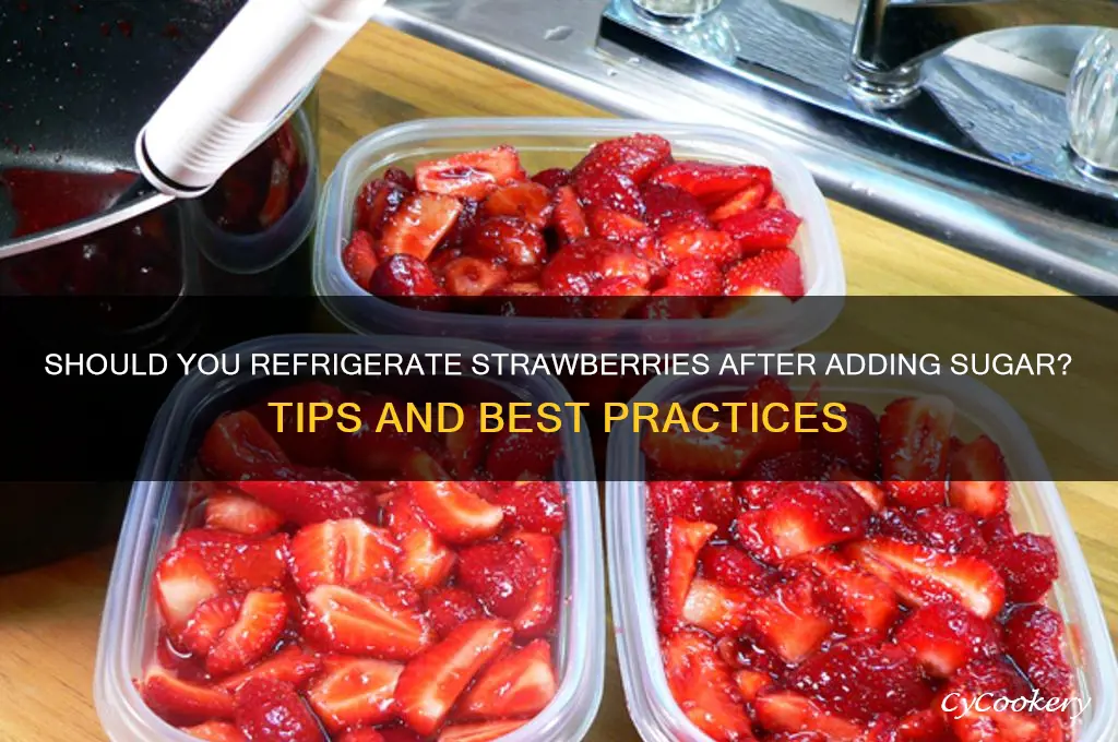 do you refrigerate strawberries after putting sugar on them