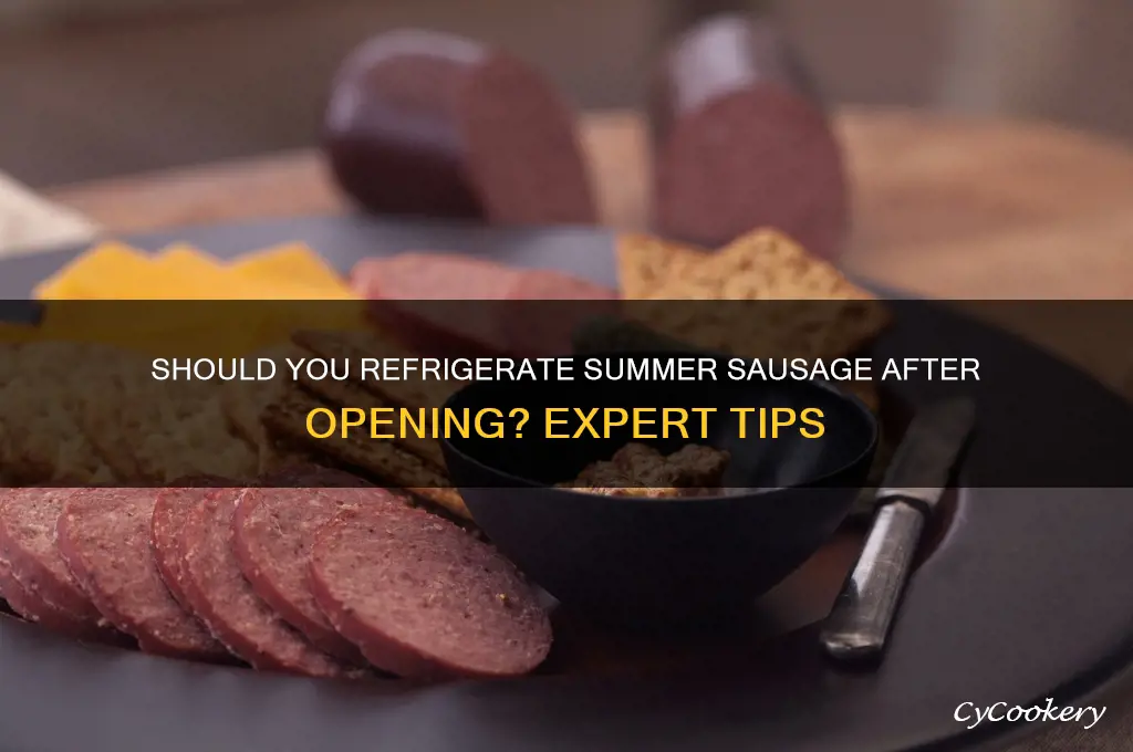 do you refrigerate summer sausage after opening