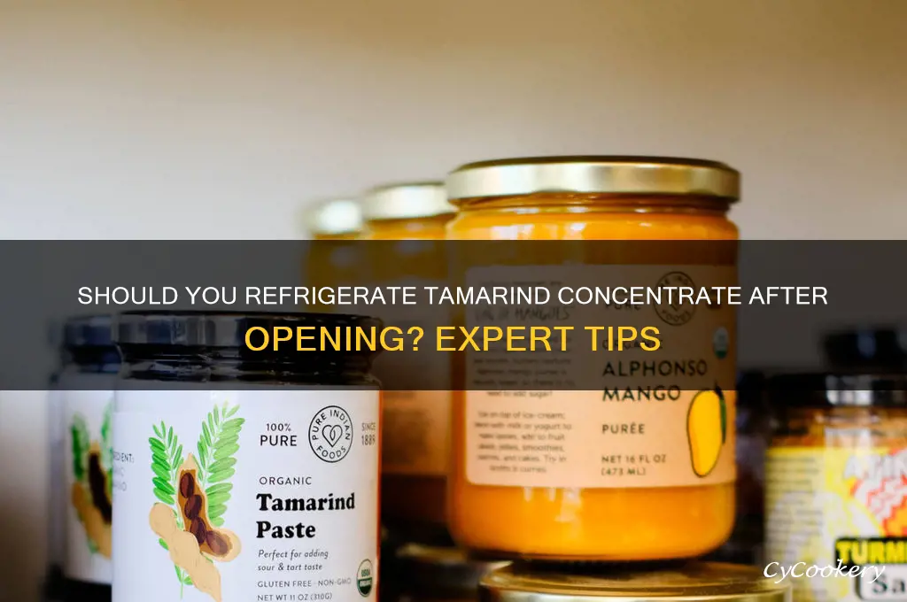 do you refrigerate tamarind concentrte after opening
