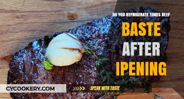 Refrigerating Tones Beef Baste: Post-Opening Storage Tips and Best Practices