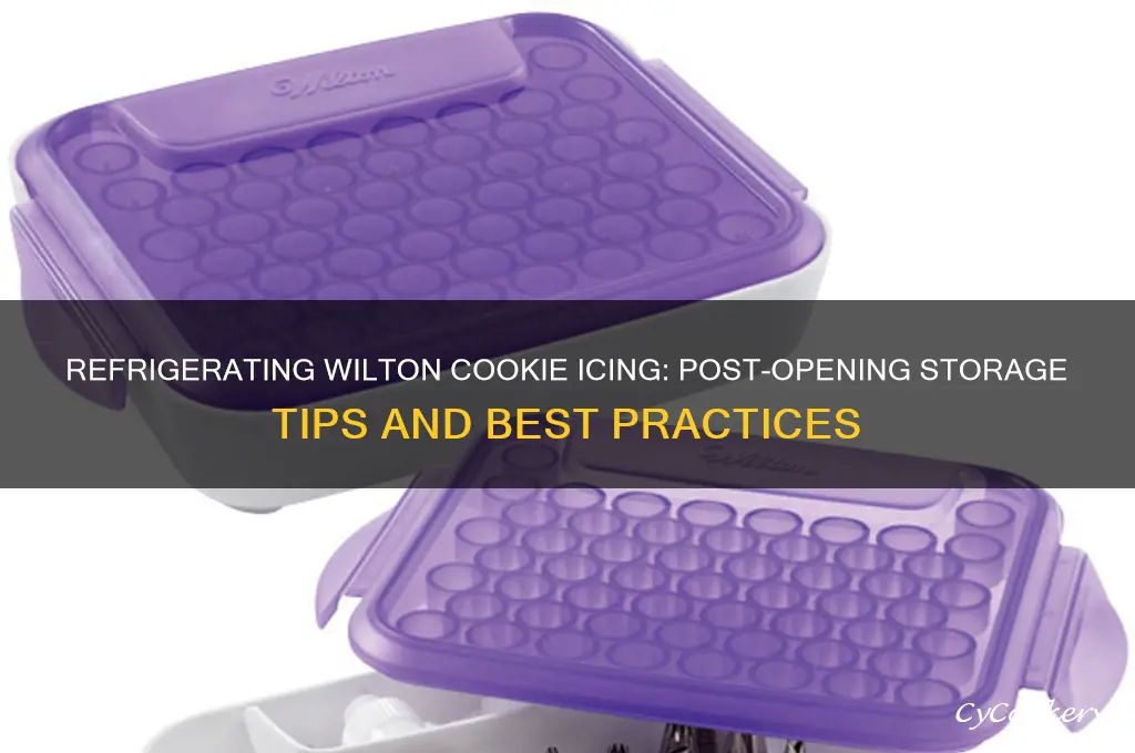 do you refrigerate wilton cookie icing after opening