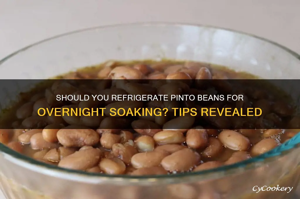 do you soak pinto beans overnight in the refrigerator