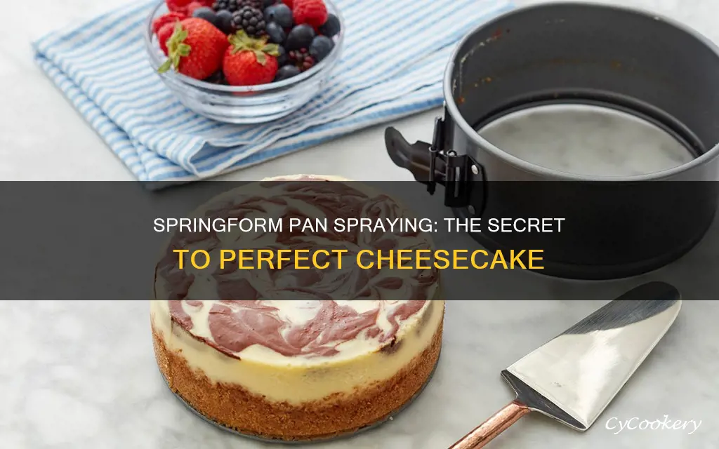 do you spray a springform pan for cheesecake