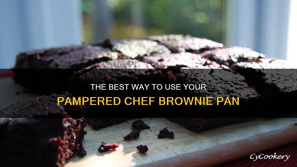 do you spray pampered chef brownie pan