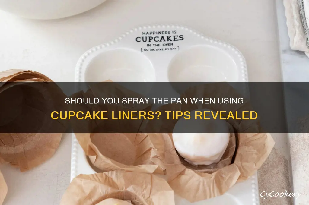 do you spray pan when using cupcake liners