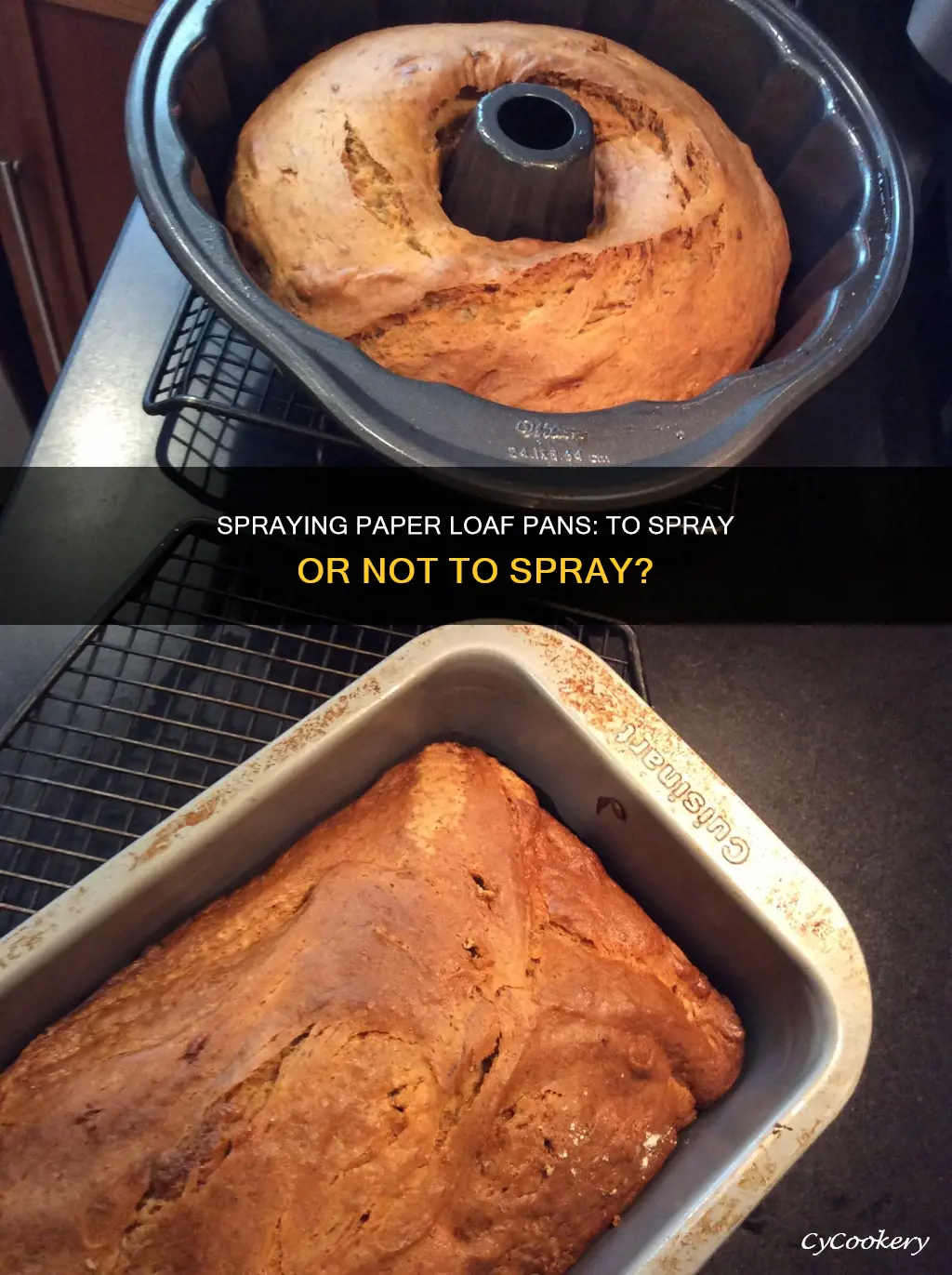 do you spray paper loaf pans