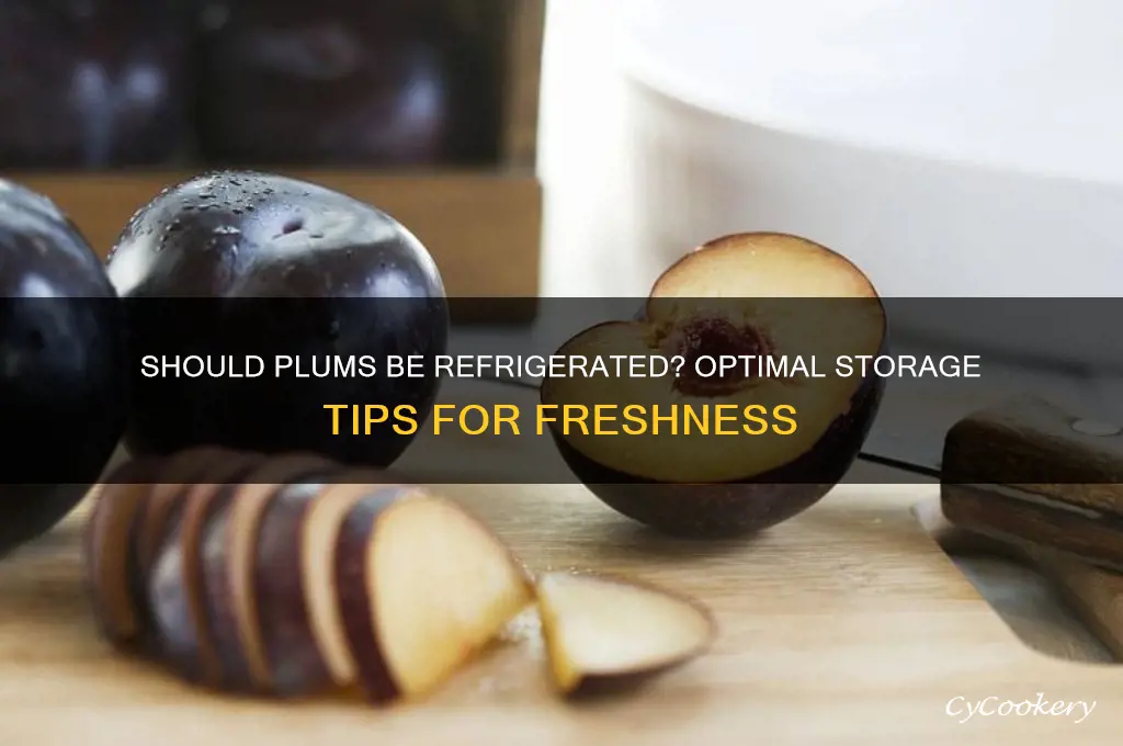 do you store plums in the refrigerator