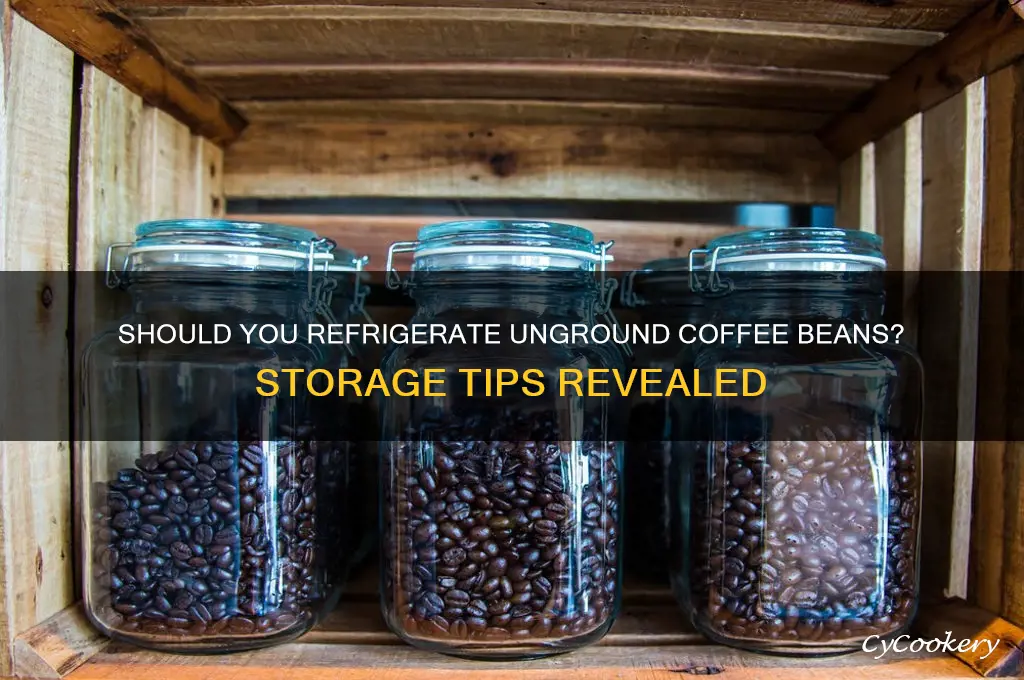do you store unground coffee beans in the refrigerator
