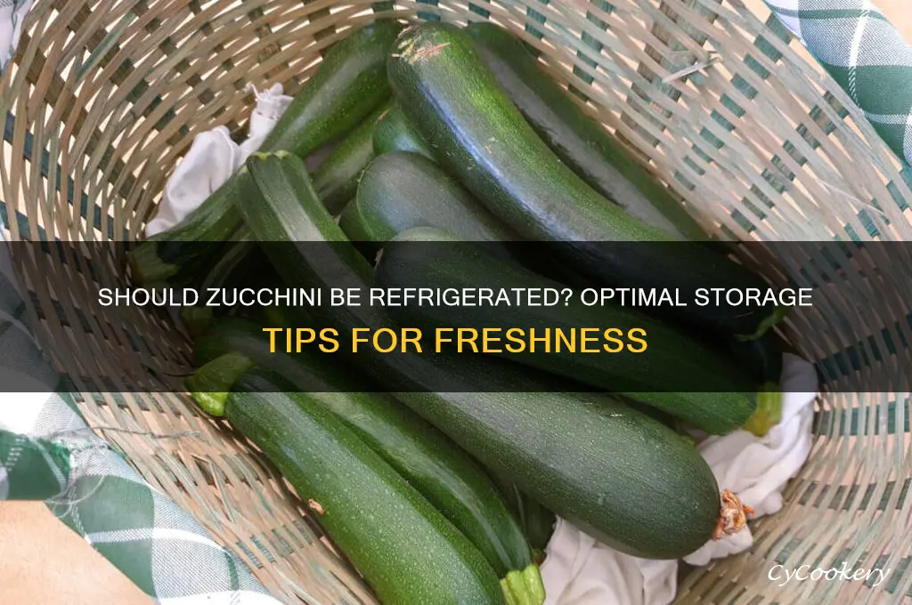 do you store zucchini in the refrigerator